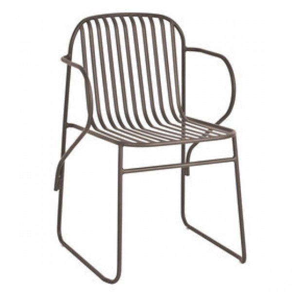 Emu Riviera 435 Steel Italian Commercial Restaurant Hospitality Stacking Arm Chair